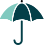 Icon of an umbrella
